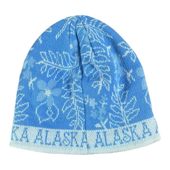 Blue and White Winter Beanie - Picture 2 of 4